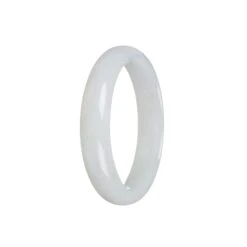 Authentic Untreated White Jadeite Jade Bangle - 56mm Half Moon -Jayde Jewelry Outlet 92010525 5541b02f 93ef 404a b39e ddb6e4865ba8