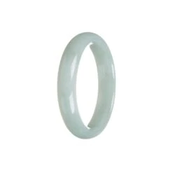 Real Grade A Green Jadeite Bangle Bracelet - 56mm Half Moon