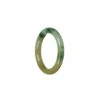 Certified Type A Brownish White With Emerald Green Jadeite Jade Bangle Bracelet - Child Child
