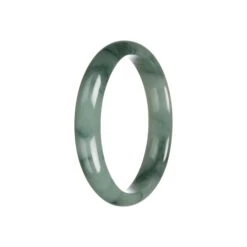 Authentic Grade A Green Pattern Burmese Jade Bracelet - 58mm Half Moon -Jayde Jewelry Outlet 92011683 8