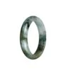 Genuine Untreated Pale Green With Dark Green And Olive Green Patterns Jadeite Jade Bracelet - 54mm Half Moon -Jayde Jewelry Outlet 92011764