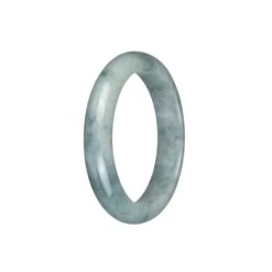 Genuine Grade A Greyish Green Jadeite Bracelet - 55mm Semi Round -Jayde Jewelry Outlet 92011777 3