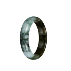 Genuine Grade A Pale Green And Brown With Black And Dark Green Patterns Burmese Jade Bangle Bracelet - 53mm Half Moon 7 Genuine Grade A Pale Green And Brown With Black And Dark Green Patterns Burmese Jade Bangle Bracelet - 53mm Half Moon -Jayde Jewelry Outlet 92011790 3