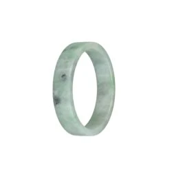 Genuine Grade A Pale Green With Green Pattern Jadeite Bangle - 52mm Flat 7 Genuine Grade A Pale Green With Green Pattern Jadeite Bangle - 52mm Flat -Jayde Jewelry Outlet 92011878 3