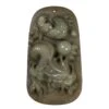 Olive Green Jade Dragon Pendant - Type A Jadeite
