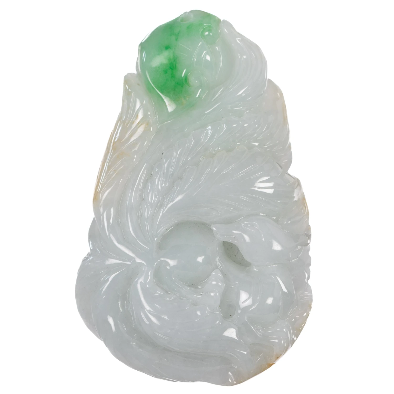 Jade Fox Pendant - Real Burmese Jadeite 3 Jade Fox Pendant - Real Burmese Jadeite