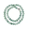 Flower Pattern Jadeite Jade Bead Necklace