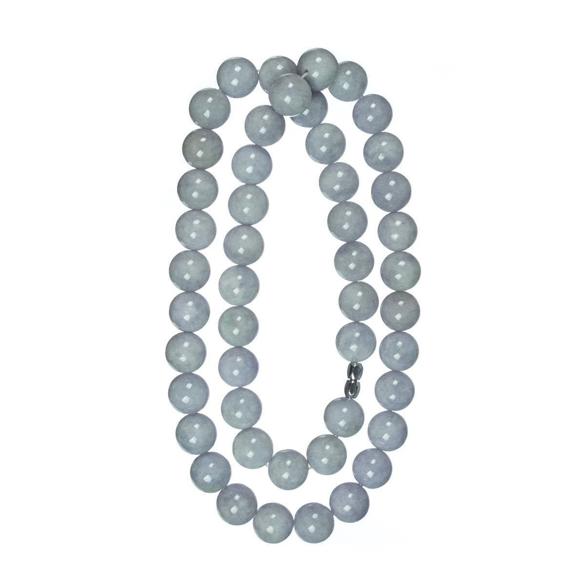 Lavendar Jadeite Jade Bead Necklace 3 Lavendar Jadeite Jade Bead Necklace