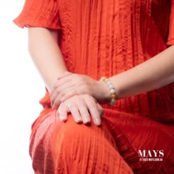 Three Colour Jade Bead Bracelet With Topaz - 10mm -Jayde Jewelry Outlet 92070027 2