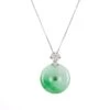Imperial Green Jade Disc Pendant With Diamonds 1 Imperial Green Jade Disc Pendant With Diamonds -Jayde Jewelry Outlet 92090012 2