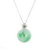 Jadeite Jade Disc Pendant With Diamond Flower