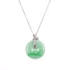 Burmese Jadeite Disc Pendant - Ribbion 2 Burmese Jadeite Disc Pendant - Ribbion -Jayde Jewelry Outlet 92090025