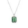 Celestial Cylindrical Jadeite Jade Pendant In 18K White Gold & Diamonds -Jayde Jewelry Outlet 92090041