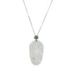 Jadeite Leaf Pendant - 18K White Gold 2 Jadeite Leaf Pendant - 18K White Gold -Jayde Jewelry Outlet 92090144