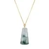 Bamboo Jadeite Jade Pendant In 18K Yellow Gold 1 Bamboo Jadeite Jade Pendant In 18K Yellow Gold -Jayde Jewelry Outlet 92090166