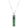Green And Black Jadeite Cylinder Pendant