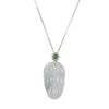 Women's Jadeite Leaf Pendant