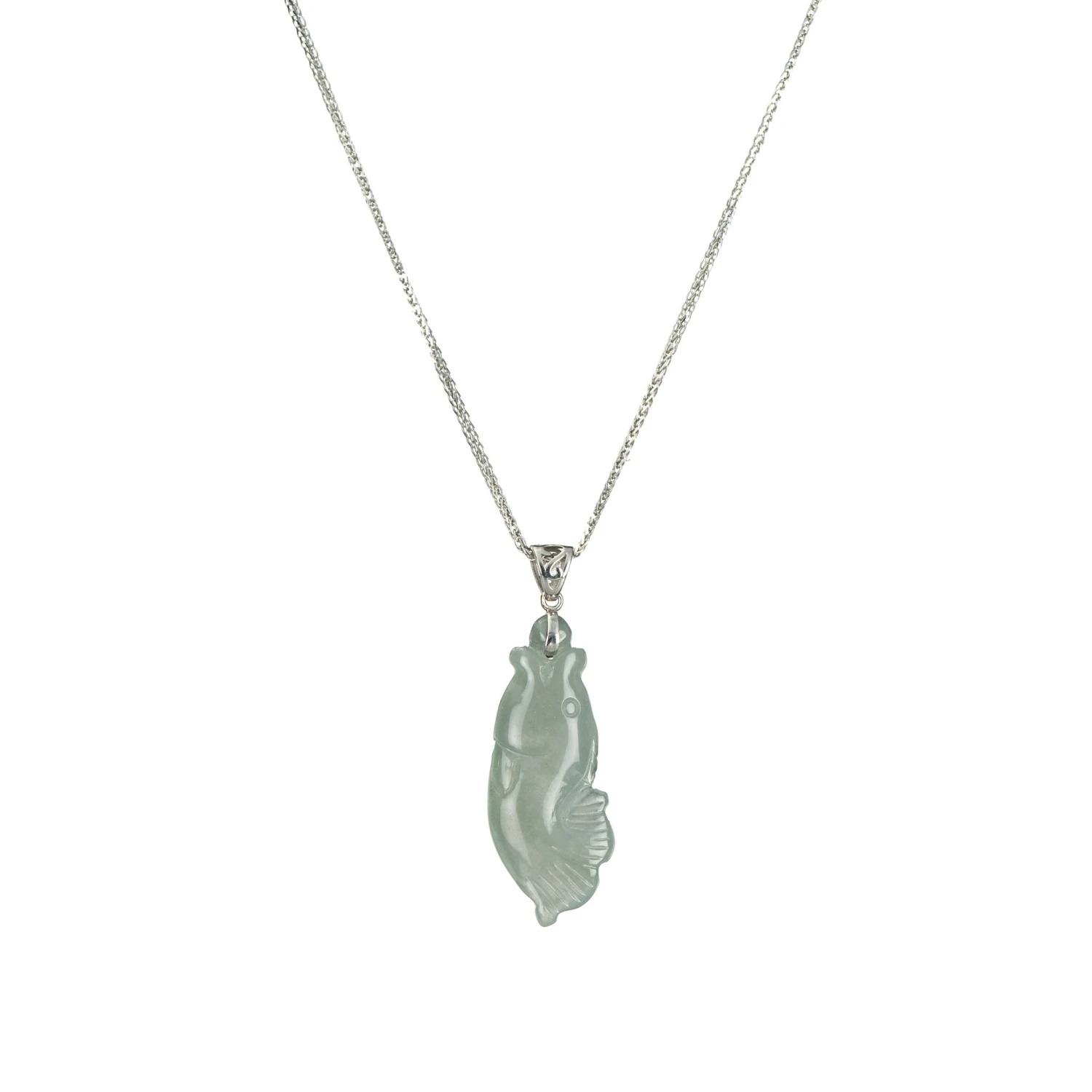 Natural Jadeite Jade Fish Pendant 3 Natural Jadeite Jade Fish Pendant