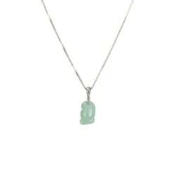 Small Green Jade Baby Foot Jade Pendant - Grade A Jadeite