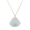 Natural Laughing Buddha Jade Pendant - 18K Yellow Gold 1 Natural Laughing Buddha Jade Pendant - 18K Yellow Gold -Jayde Jewelry Outlet 92090352