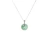 18K Pale Green With Green Pattern Jadeite Pendant - Kandy Donut 1 18K Pale Green With Green Pattern Jadeite Pendant - Kandy Donut -Jayde Jewelry Outlet 92090401