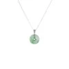 Grade A White With Green Pattern Jadeite Necklace - Kandy Donut -Jayde Jewelry Outlet 92090409
