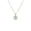18K Pale Green With Light Green Pattern Jade Necklace - Kandy Donut -Jayde Jewelry Outlet 92090426