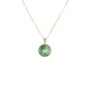 Natural Imperial Green With White Jade Disc Necklace - Kandy Disc 2 Natural Imperial Green With White Jade Disc Necklace - Kandy Disc -Jayde Jewelry Outlet 92090441