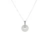 18K White Jade Disc Necklace - Kandy Disc