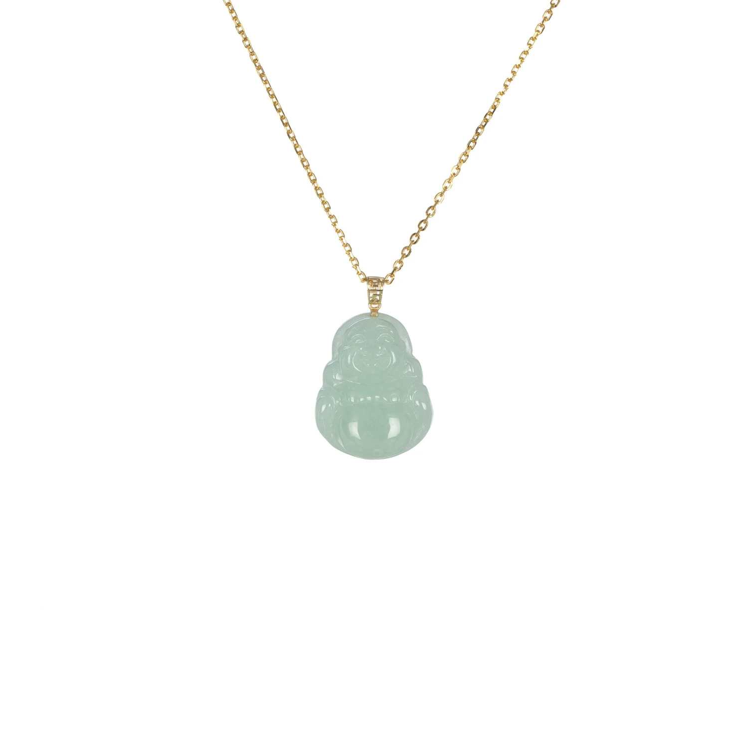 Ideali Tall Happy Buddha Jadeite Jade Necklace With 18ct Gold 4 Ideali Tall Happy Buddha Jadeite Jade Necklace With 18ct Gold - Image 2