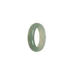 Authentic Greyish Green Burmese Jade Band - Size S -Jayde Jewelry Outlet 92530103