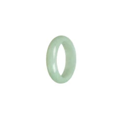 Authentic Light Green Burmese Jade Band - Size S 1/2