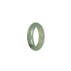 Authentic Greyish Green Jadeite Jade Band - Size T 7 Authentic Greyish Green Jadeite Jade Band - Size T -Jayde Jewelry Outlet 92530135