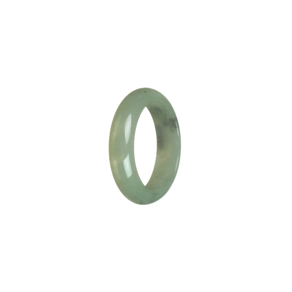 Authentic Greyish Green Jadeite Jade Band - Size T 3 Authentic Greyish Green Jadeite Jade Band - Size T