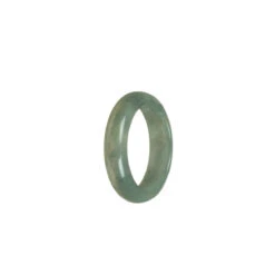 Authentic Greyish Olive Green Jadeite Jade Band - Size S 1/2 -Jayde Jewelry Outlet 92530169