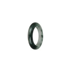 Certified White And Dark Green Burma Jade Ring- US 7.25 7 Certified White And Dark Green Burma Jade Ring- US 7.25 -Jayde Jewelry Outlet 99510037