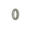 Genuine Greyish White Burma Jade Ring - US 9.5