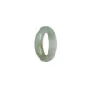 Authentic White And Pale Green With Olive Green Patch Burma Jade Ring - US 9.5
