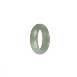 Certified Pale Green With White Jadeite Jade Band - US 9.5 -Jayde Jewelry Outlet 99510124 4