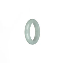Authentic Greyish White Burmese Jade Band - US 9.5 -Jayde Jewelry Outlet 99510143