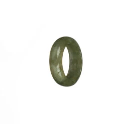 Authentic Olive Green Jadeite Jade Band - US 10 7 Authentic Olive Green Jadeite Jade Band - US 10 -Jayde Jewelry Outlet 99510144