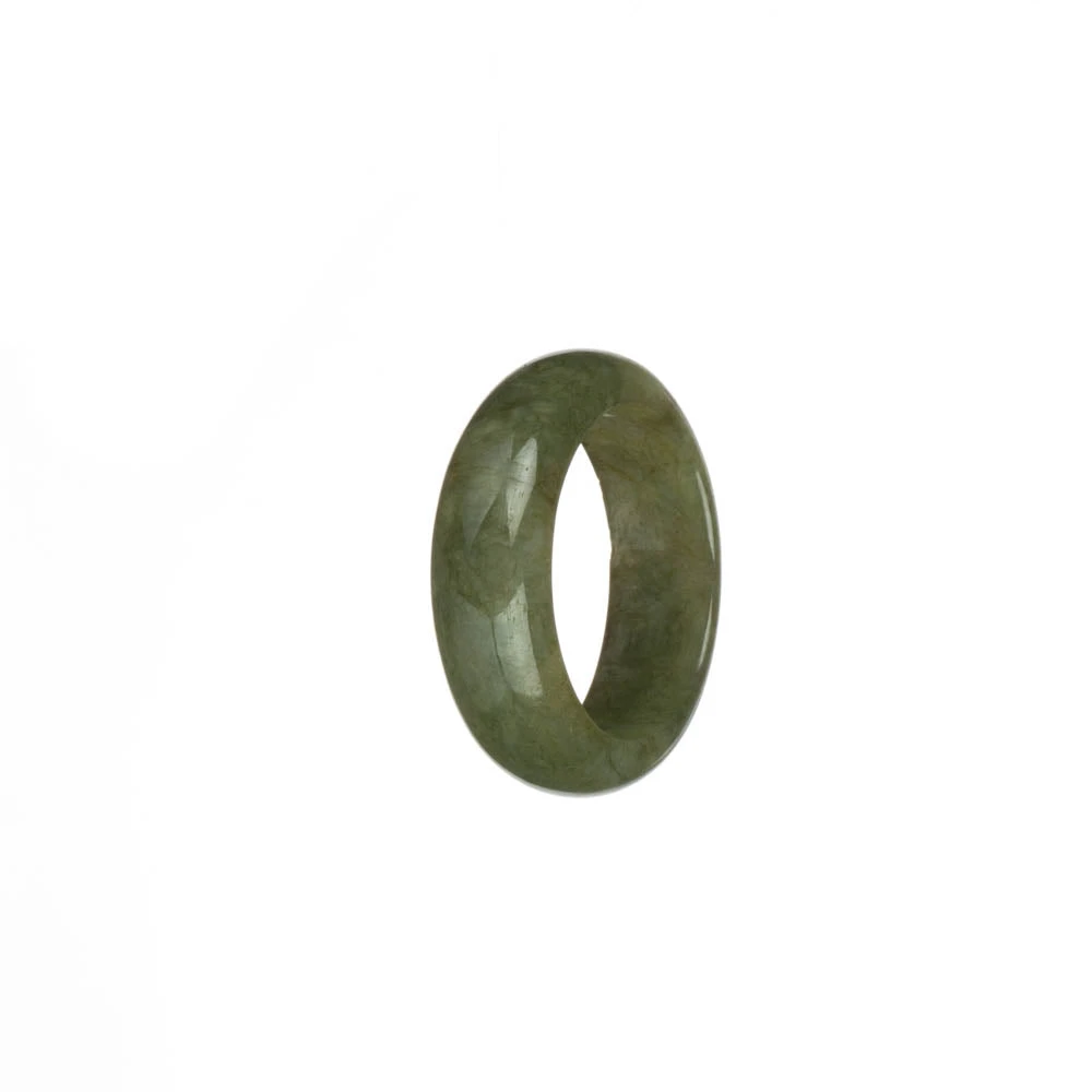 Authentic Olive Green Jadeite Jade Band - US 10 3 Authentic Olive Green Jadeite Jade Band - US 10