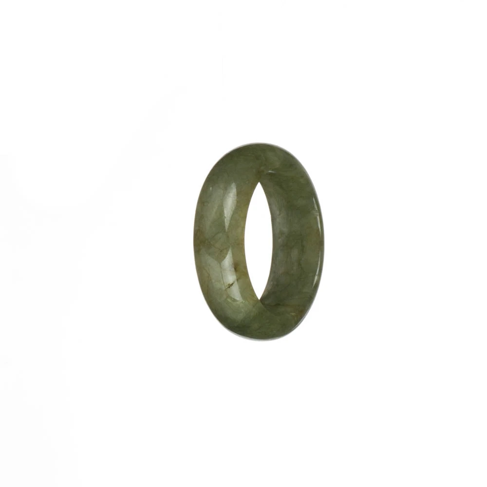 Authentic Olive Green Jadeite Jade Band - US 10 5 Authentic Olive Green Jadeite Jade Band - US 10 - Image 3