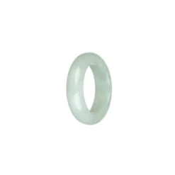 Authentic Greenish White Burmese Jade Band - US 9.5 -Jayde Jewelry Outlet 99510202