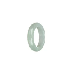 Real Pale Green And White Jadeite Jade Band - US 9.5 -Jayde Jewelry Outlet 99510209