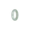 Real Pale Green And White Jadeite Jade Band - US 9.5