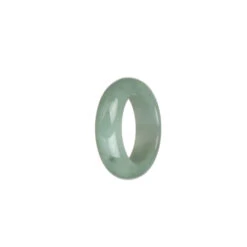 Authentic Light Green Jadeite Jade Band - US 9.5 7 Authentic Light Green Jadeite Jade Band - US 9.5 -Jayde Jewelry Outlet 99510342
