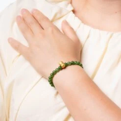 Golden Zodiac Guardian Jade Bracelet With 24K Gold Charms -Jayde Jewelry Outlet Golden Zodiac Guardian Bracelet 81030034