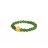 Jade Lotus Bracelet With 24K Pure Gold -Jayde Jewelry Outlet Green Jade Bracelet 24K Lotus 81030026 2