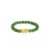 Fortune Pixiu Jade Bracelet With 24 Karat Gold -Jayde Jewelry Outlet Green Jade Bracelet 24K Pixiu 81030033 2